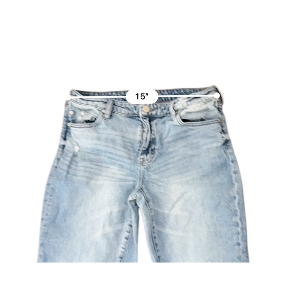 Liverpool Womens Stonewash Blue Crop Boyfriend Distressed Ripped Sz 8/29​​​ - Picture 3 of 9